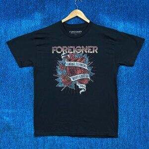 Foreigner “I Want To Know What Love Is 1984” Rock Band Graphic T-Shirt Size Larg